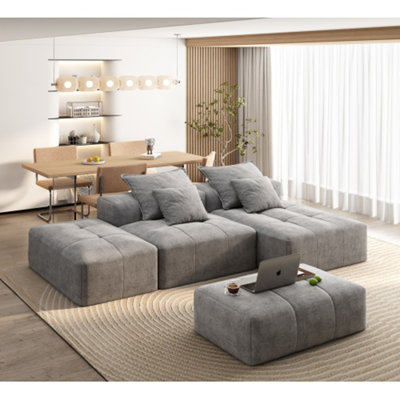 Canapé modulaire surdimensionné moderne avec repose-pieds