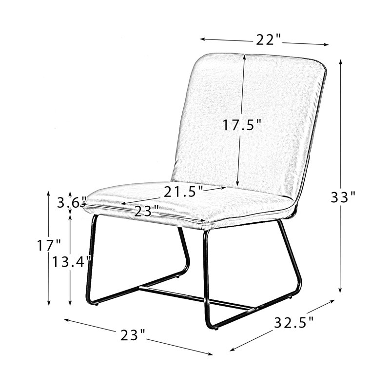 Chaise d'appoint Queener, Gris