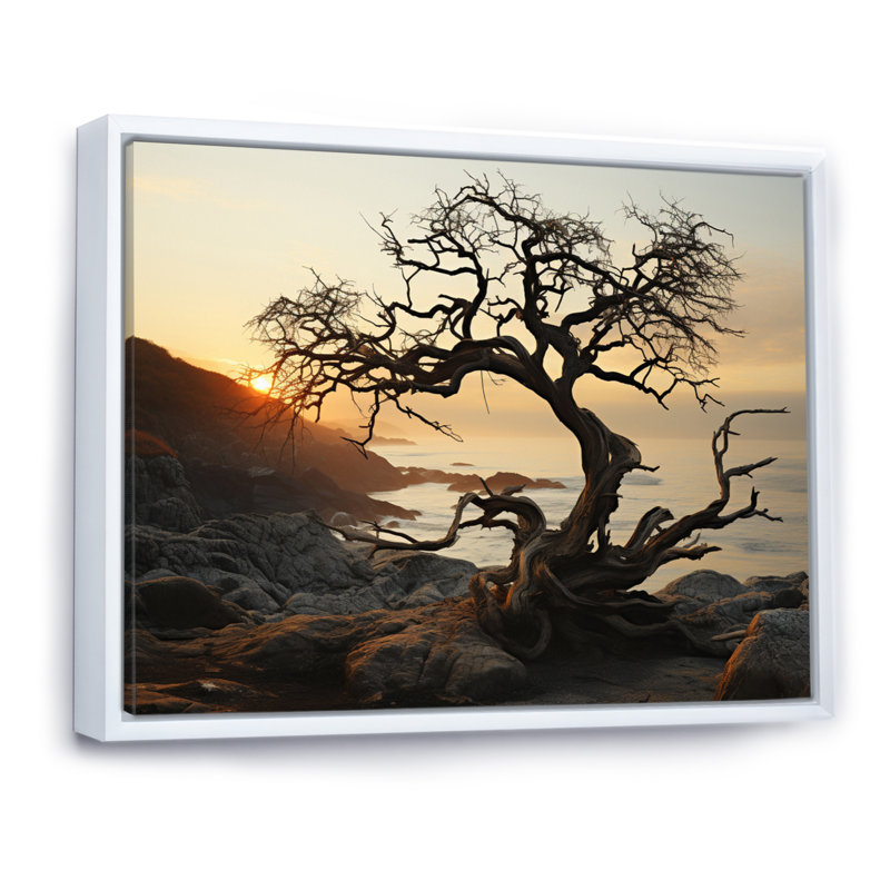 Photo de plage Sables d'or VI - impression, H 30 po x l 40 po x P 1,5 po, Cadre flottant blanc
