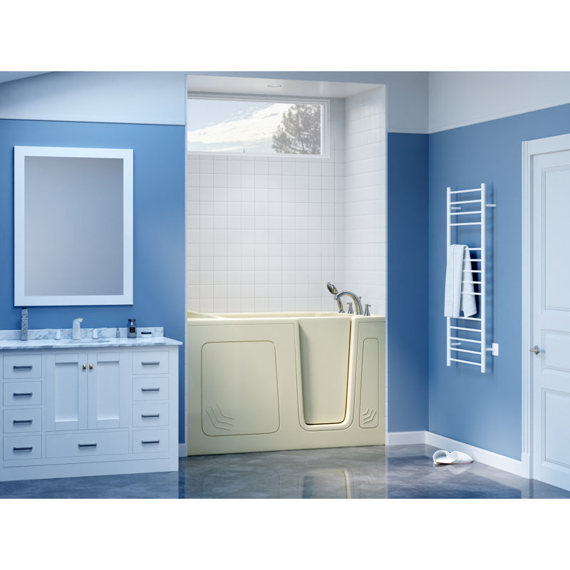Therapeutic Tubs 32 in. x 60 in. Right Drain Quick Fill Walk-In Soaking Tub in Biscuit, Right, Biscuit