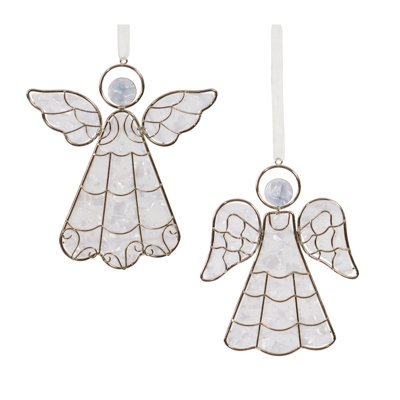 Ornement en forme d'ange avec cadre en métal (ensemble de 6)