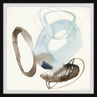 Blue & Umber Rounds I by Marmont Hill - Single Picture Frame Painting