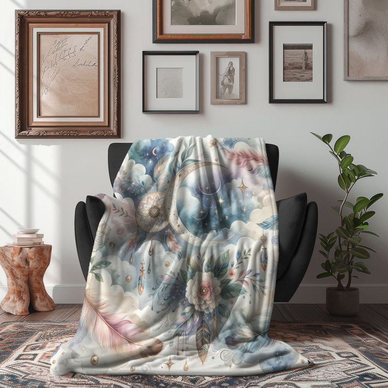 Astral Adventure - 1 Pièce Sherpa Premium - Luxueux Art Print Design, Grand lit