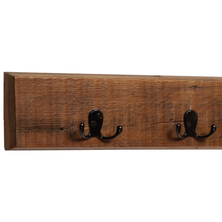 Volina Solid Wood 5 - Hook Wall Mounted Coat Rack 17 Stories