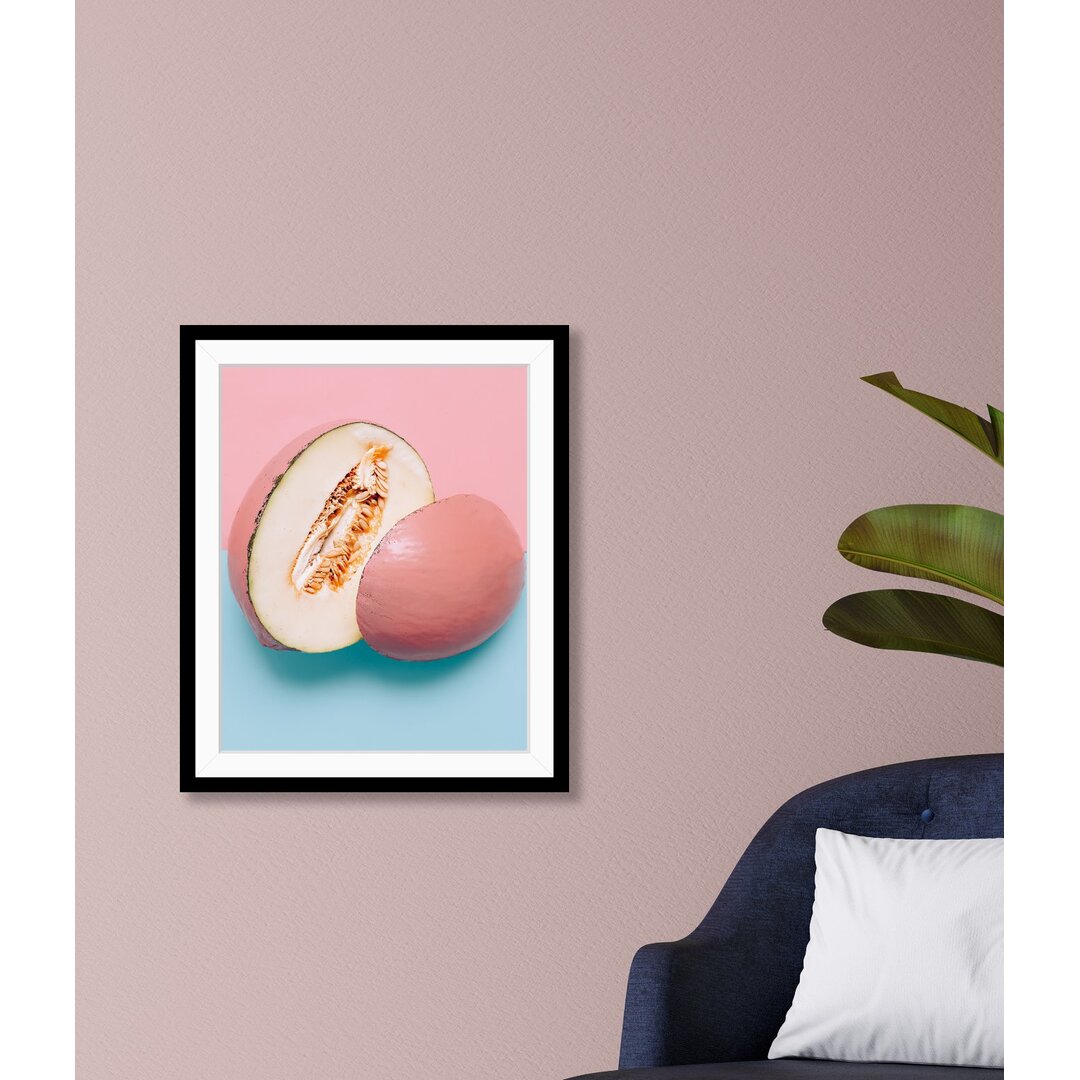 Gerahmter Grafikdruck Melone