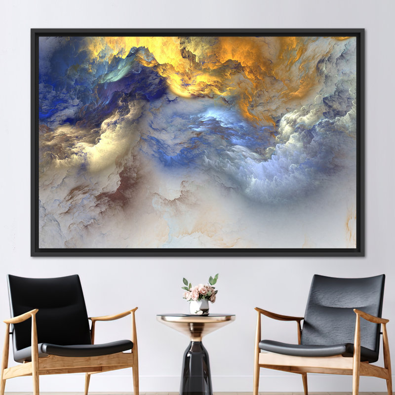 Print on Canvas, 20 cm H x 30 cm W, Black Floater Framed