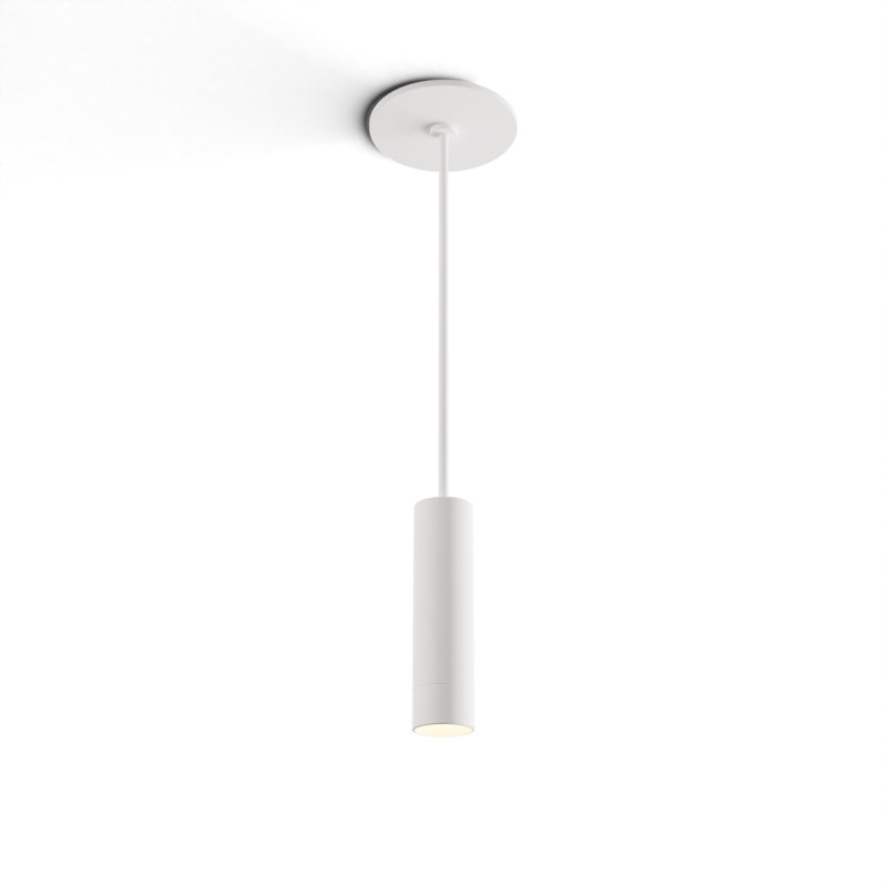 1 - Light LED Single Pendant, Matte White