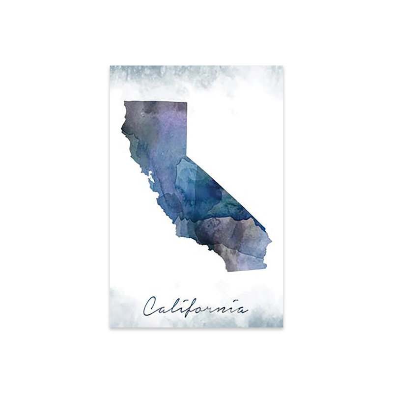 Impression californienne californienne sur verre acrylique, H 24 po x l 16 po x P 0,25 po