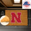 Grand tapis couleur coco de l'Université du Nebraska, 36 po x 24 po