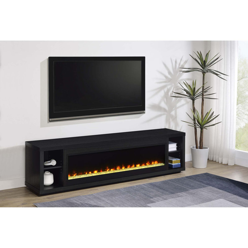 Console moderne avec foyer et rangement réglable