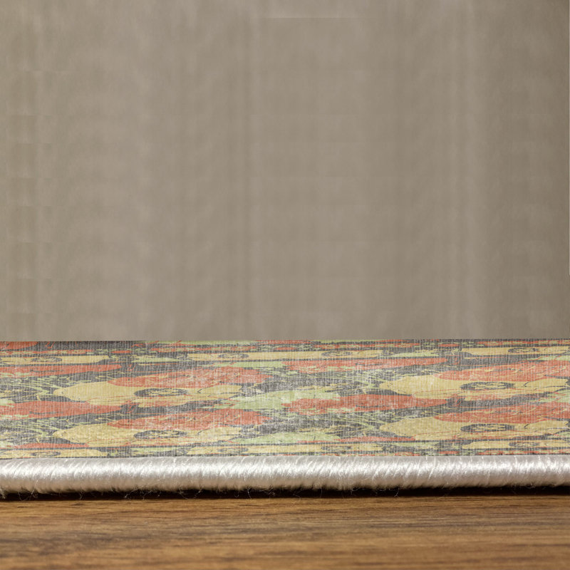 Tapis gris / multicolore, Rectangle 5 pi 2 po x 7 pi 6 po