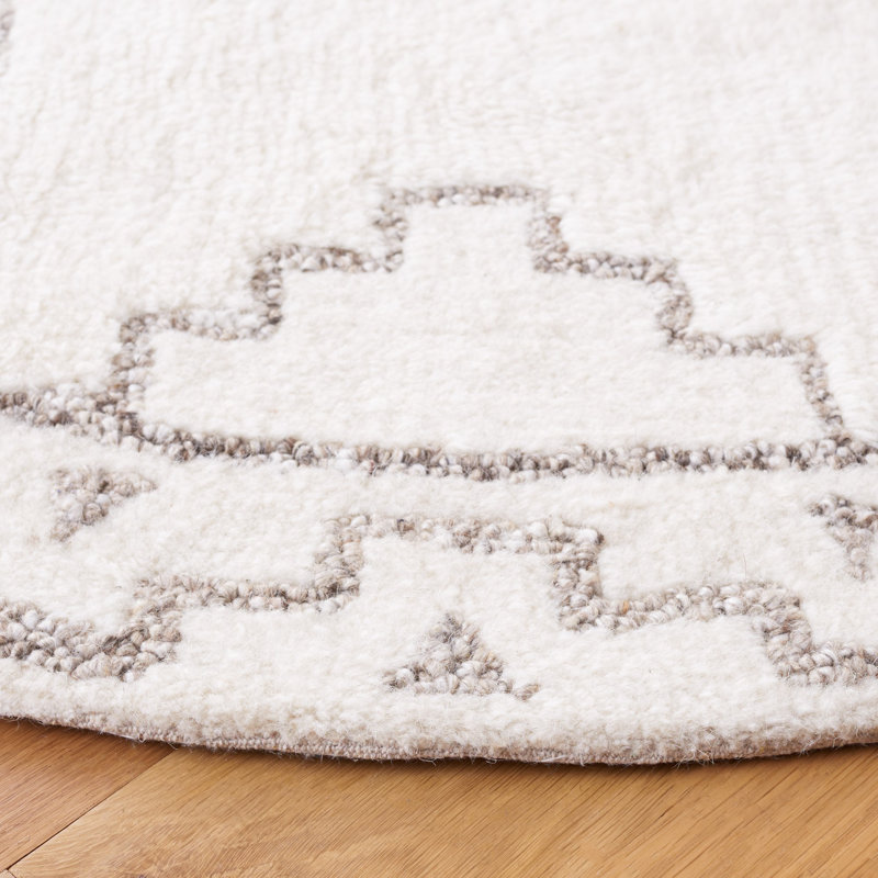 Hand Tufted Performance Oriental Rug, Round 6'
