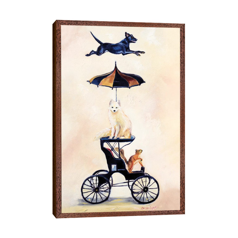 Driving My Dreams by Karen Weber - Painting on Canvas, 101.6 cm H x 66.04 cm W, Classic Brown Wood Framed