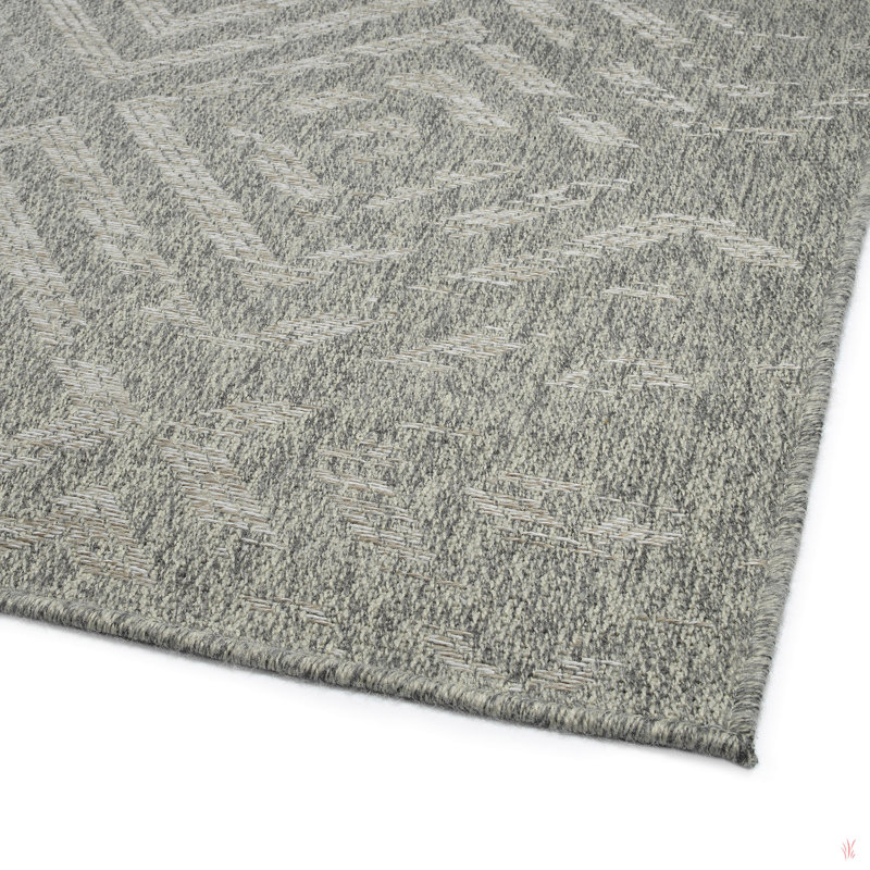 Tapis texturé moderne, transitionnel, géométrique, de style Sud-Ouest, Rectangulaire 2 pi x 3 pi