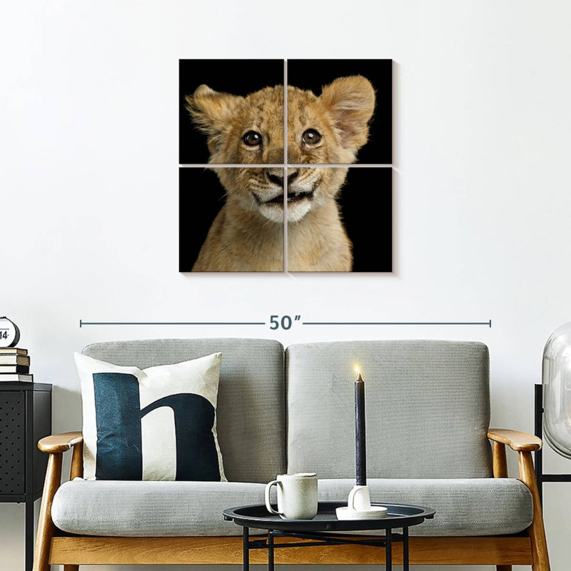 Petite tête de lion, H 26 po x l 26 po