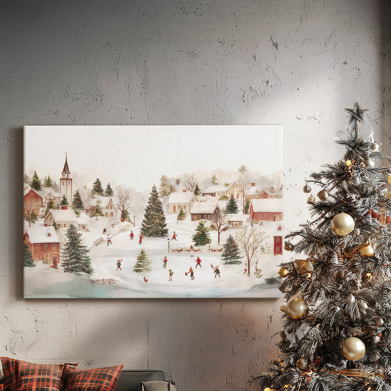 Snowige Manger Square - Toile tendue avec châssis de qualité supérieure, H 18 po x l 12 po