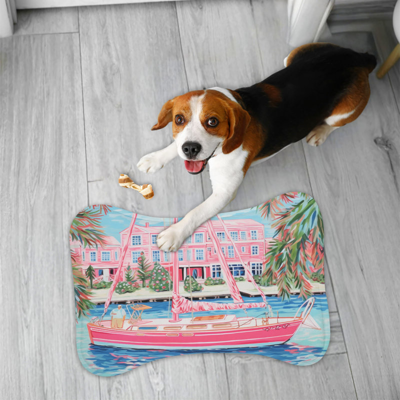 Chic Coastal Village - Tapis d'alimentation en os 1 pièce