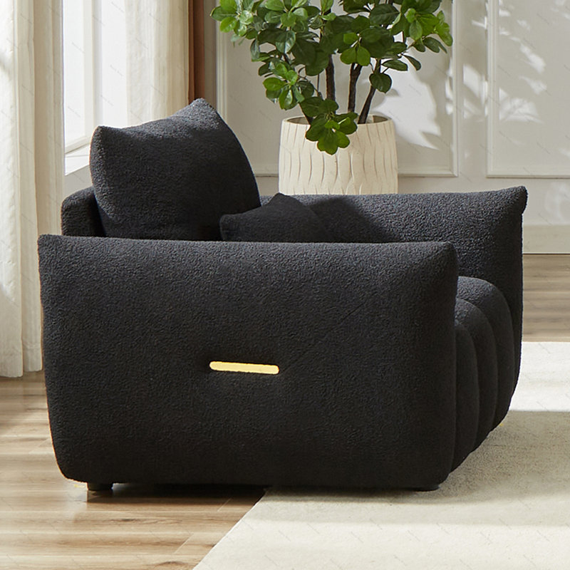 Garren, H 32 po x l 39,7 po x P 36 po, Ours en peluche noir