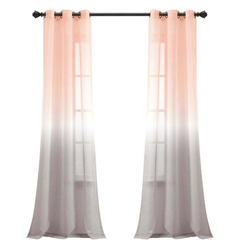 Sheer Curtain Pair, Blush