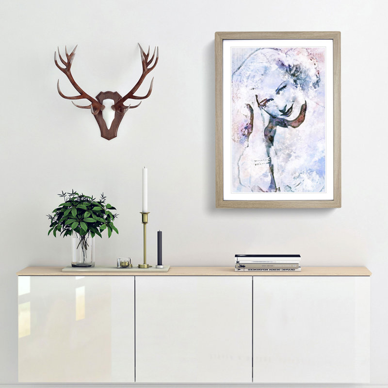 Ginger Rogers in Abstract - Framed Print, 48cm H x 36cm W x 2cm D, Oak Framed