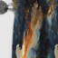 Orange et bleu sarcelle Astral Marble Dreams - Rideau occultant en marbre abstrait - 1 panneaux-107539643