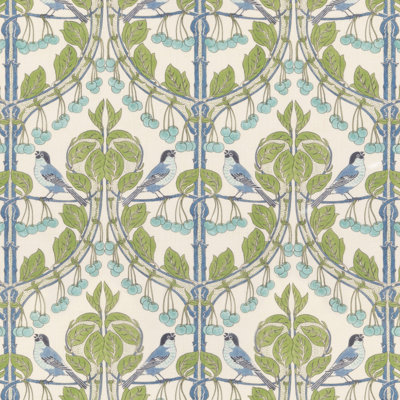 Original Brantwood Birds and Cherries Fabric