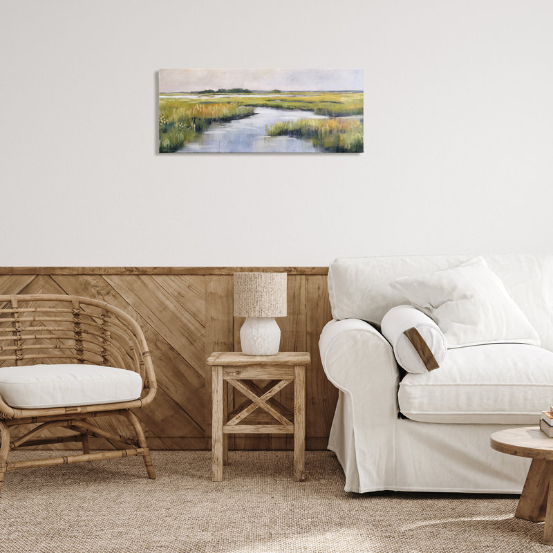 Art mural sur toile Grassy, H 13 po x l 30 po