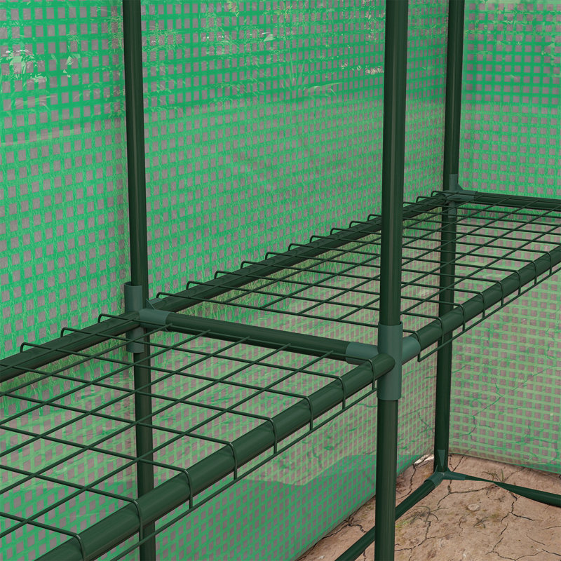 Greenhouse, 7' H x 8' W x 6' D, Green