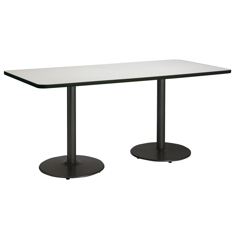 Table de pause en métal 96 po, Noir, Lin frais, H 36 po x L 96 po x l 36 po