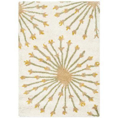Mccullough Hand-Tufted Wool Beige/Gold Area Rug