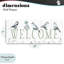 Plaque murale délicate «Welcome Birds», conception par Elizabeth Tyndall