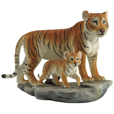 Bungalow Rose 13.39" L TIGRESS & CUB Multicolor Resin