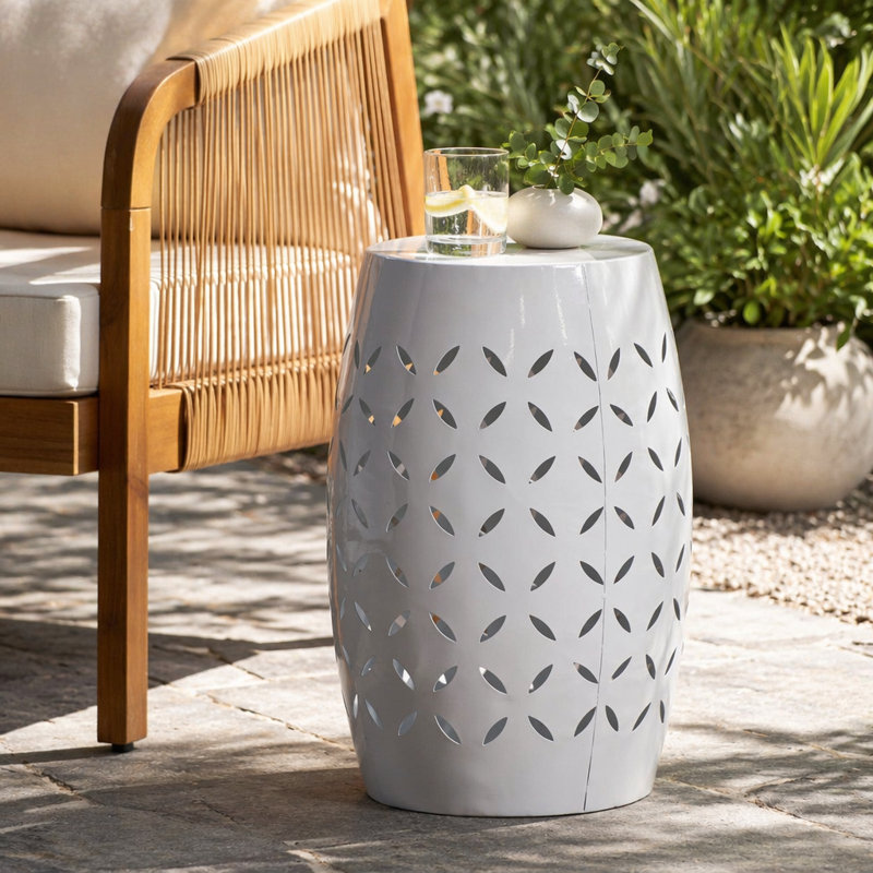 Table d'appoint 12 ", White
