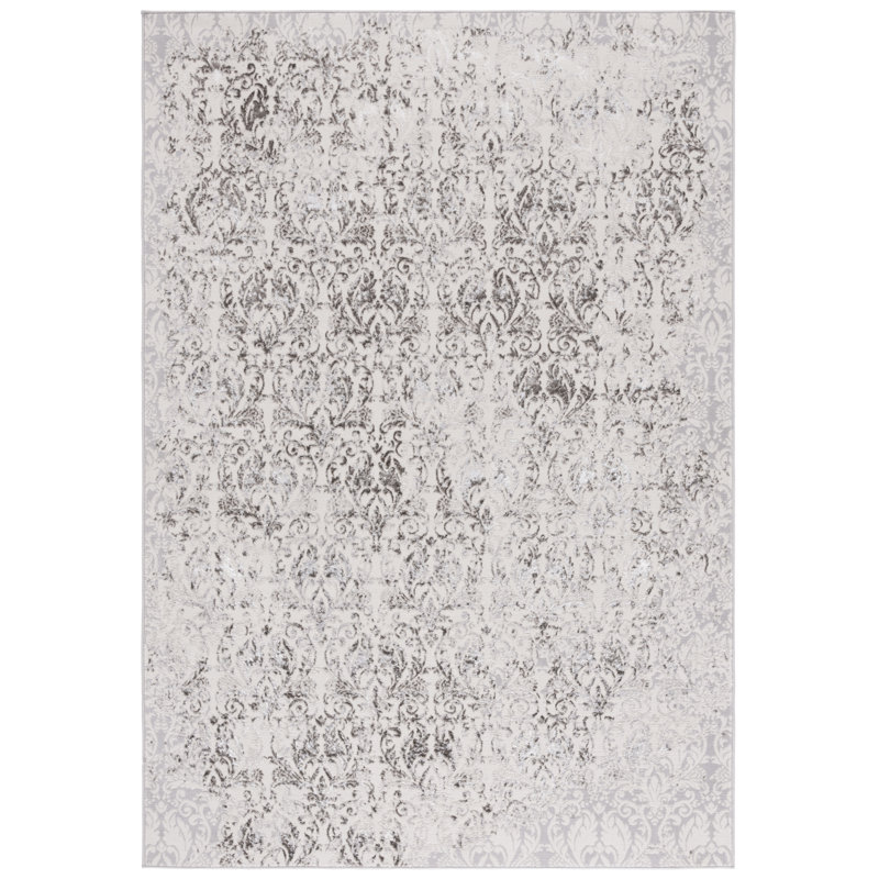 Blondina Performance Damask Rug, Square 6'7"