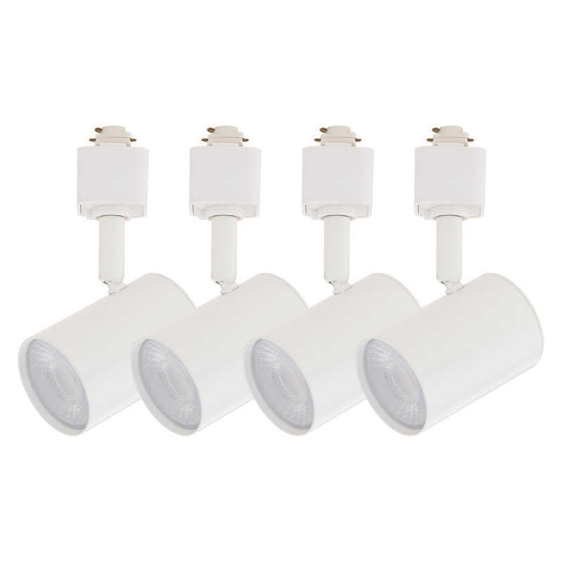 Tête de rail 5-CCT à DEL 10W de la collection AMPED East Grove Home, sélectionnable en blanc pour rail en J, système de rail standard à 2 fils