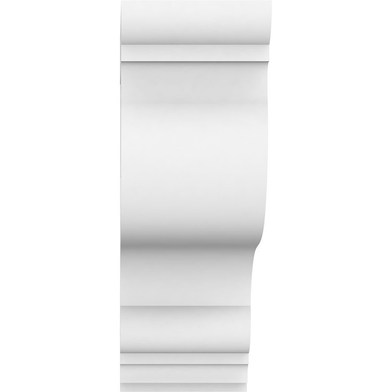 Corbeau en uréthane standard à volutes standard, brun clair apprêté, H 12 po x l 3 po x P 12 po