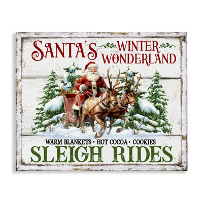 Winter Wonderland Sleigh Rides Canvas Wall Art by Creatif Belle