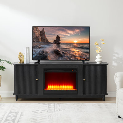 Console multimédia 62,99 po avec foyer électrique