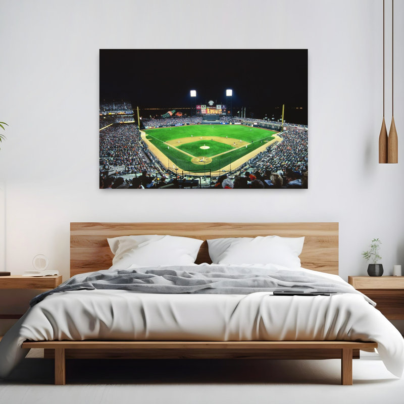 Baseball Match In Progress Between Giants Vs Nationals, At&T Park, San Francisco, California, Usa Contemporary Architecture Wall Art
