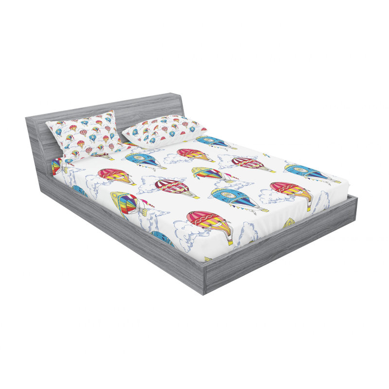 Microfiber Sheet Set, Queen Sheet Set with Fitted Sheet