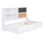 Lit de jour simple avec tablettes de rangement-301634591
