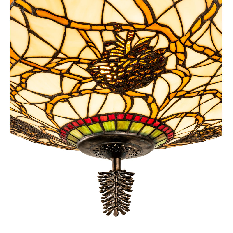 Luminaire suspendu 4 lumières pinecone 24 "