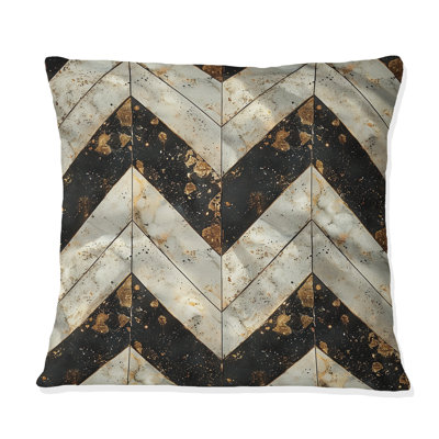 Glamor Chevron - Glam Throw Pillow