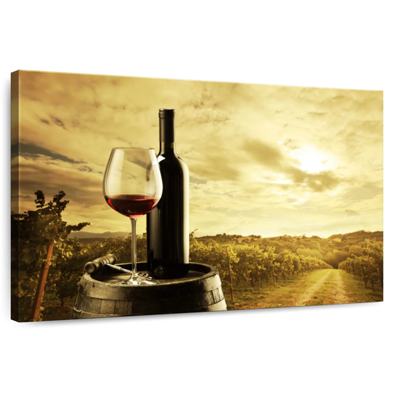 Yarlin Red Wine At The Vineyard, 24" H x 36" W
