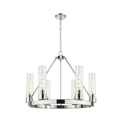 Lustre 6 lumières avec abat-jour Scherer