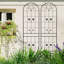 86 treillis de jardin en métal 86,7 po x 19,7 po, base de plante d'extérieur antirouille, noir, assemblage sans effort et support résilient, méthode, solide