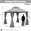 Pavillon de jardin en acier à toit double 10 pi x 10 pi Decksplore-133015338