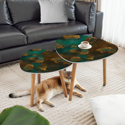 Ensemble de 2 tables basses gigognes Triangle