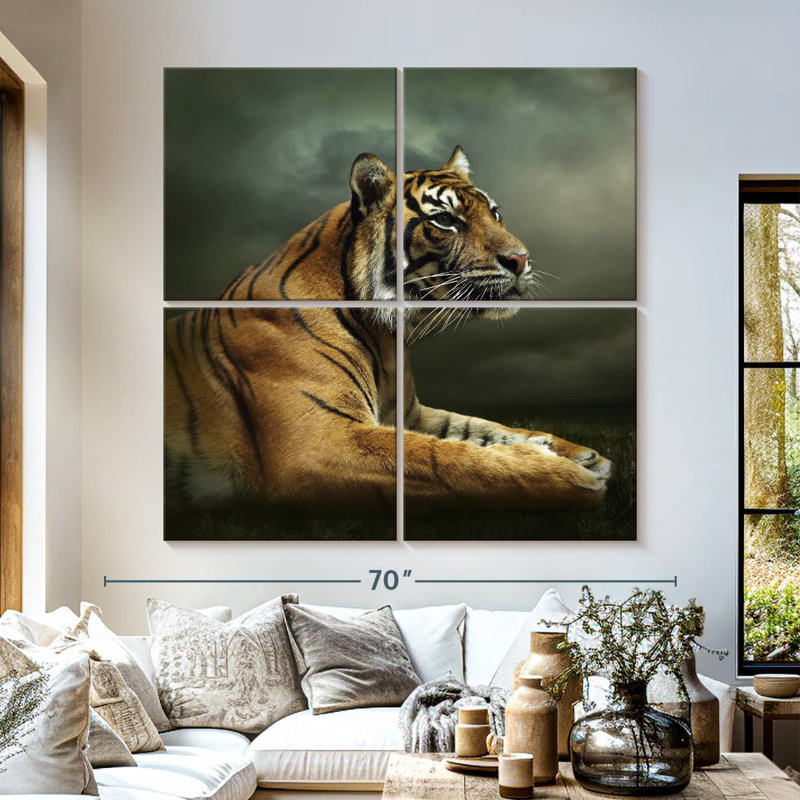 Brampt Stoic Tiger, 57" H x 57" W