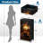 4 Drawer Dresser for Bedroom, Narrow Chest of Drawers, Wooden Top and Study Iron Frame 18"x37.5"-(WxH)